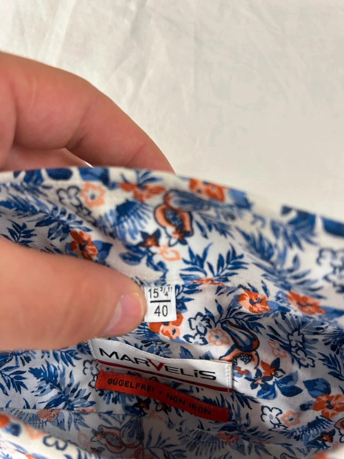 Camisa com estampa floral azul Marvelis tamanho 40 – photo 5